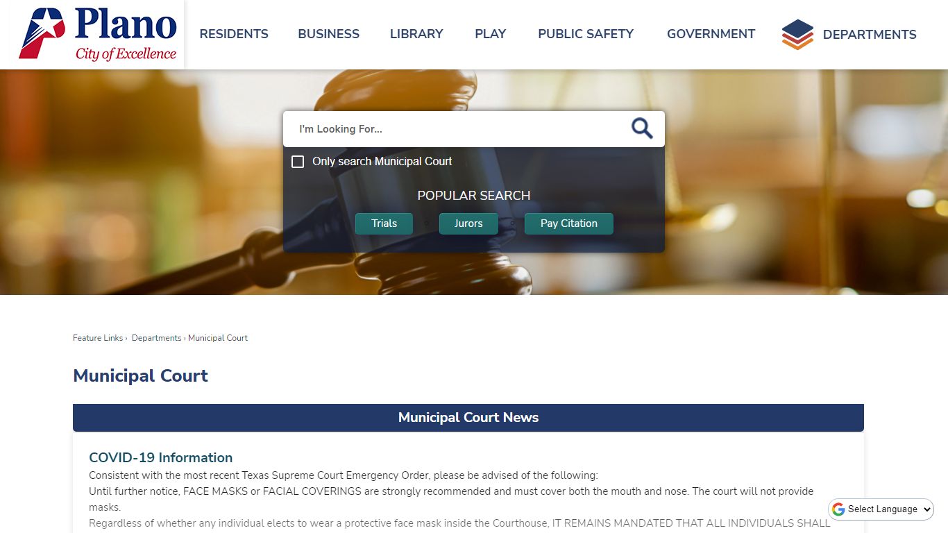 Municipal Court | Plano, TX - Official Website