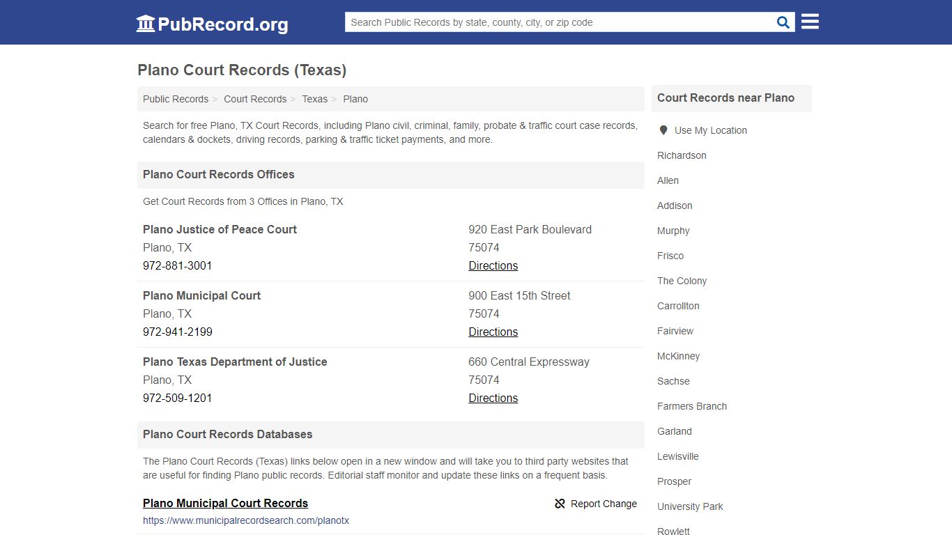 Free Plano Court Records (Texas Court Records)